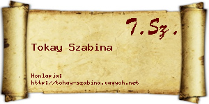 Tokay Szabina névjegykártya