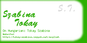 szabina tokay business card